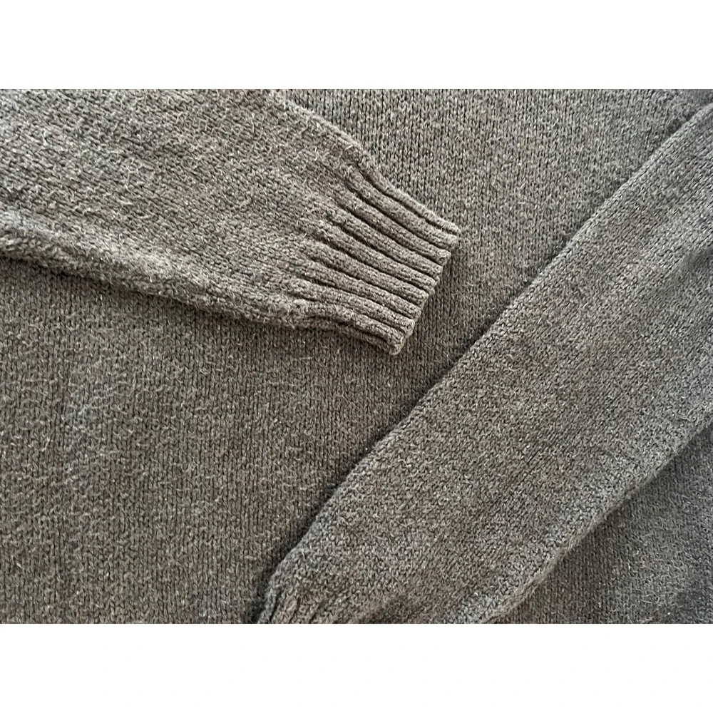 Polo Ralph Lauren Sweater Men's XXL Brown Knit Cotton Linen Blend Long Sleeve